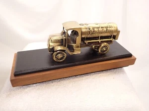Vintage Bennett Oil And Gas Heavy Brass Tanker Delivery Truck in great condition - Picture 1 of 5
