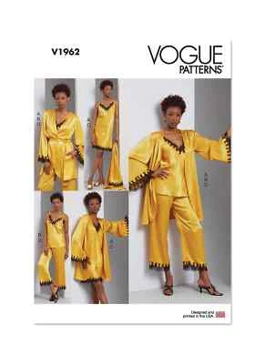 Vogue Camisole, Robe, Dress Misses Slip & Pants Sewing Pattern V1962 - Image 1 of 4