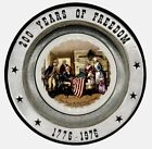 Vtg Duracast Betsy Ross First Stars And Stripes Pewter Plate 200 Years Of Freedom