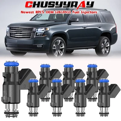 X8 NUEVO Inyectores de combustible para GMC Sierra 1500 4,8 L 5,3 L V8 2010 2011 2012 2013 Foto 1 de 4