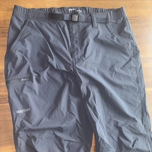 Men's Marmot 36 Black hiking pants with adjustable belt, nylon - Picture 1 of 6