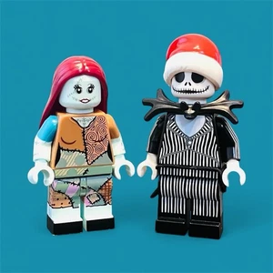 LEGO Jack Skellington and Sally Minifigures Disney Nightmare Before Christmas - Picture 1 of 1