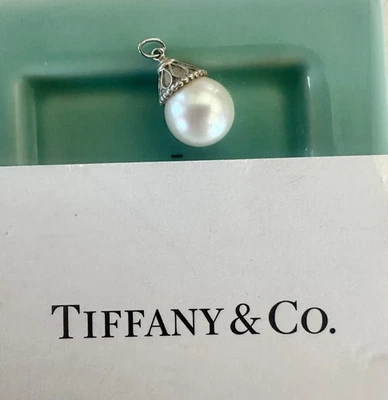 Tiffany & Co Sterling Silver Ziegfeld Pearl Pendant - image 1 of 2