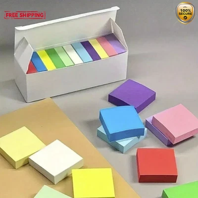 1 Box 11-Color Adhesive Notes – Tearable Sticky Pads for Office & School - NEW - Image 1 of 4