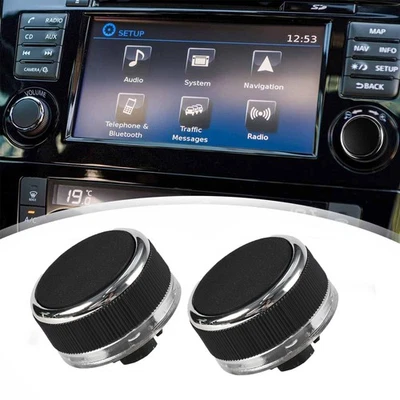 2 piezas PARA NISSAN QASHQAI Juke 2011-2024 Radio Perilla Botón Volumen Sintonizador Estéreo NUEVO Foto 1 de 4