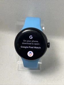 Google Pixel Watch 2 Wifi - Mattschwarz / Blaues Band *lesen* - Bild 1 von 4