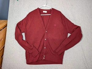 Vintage Izod weinrot Strickjacke Pullover Herren Medium 100 % Acryl Grampacore - Bild 1 von 9