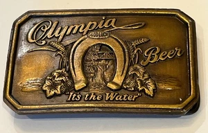 Olympia Bier Good Luck Hufeisen Gürtelschnalle Limited Edition unbenutzt - Bild 1 von 5