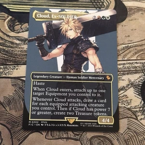 Cloud, Ex-SOLDADO Arte Extendido, Magic The Gathering Single, FIN 0202 Mythic Casi Como Nuevo - Imagen 1 de 4