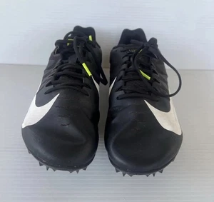 Nike Size 11.5 US Racing Sprint Shoes Nike Zoom Rival Black White Sprinting - Picture 1 of 9