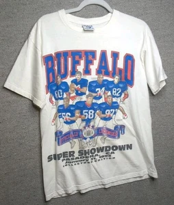 Rare Vintage 1993 Buffalo Bills Super Showdown T Shirt Size M Pasadena CA Look - Picture 1 of 18