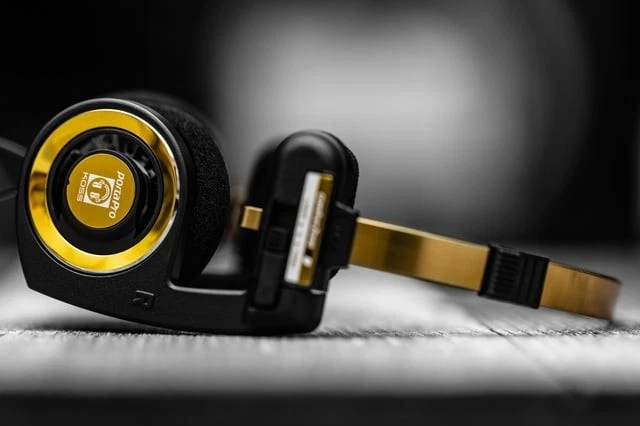 Koss Porta Pro Limited Edition Black Gold On-ear Headphones 3.5mm Mic Case  - Image 1 of 4