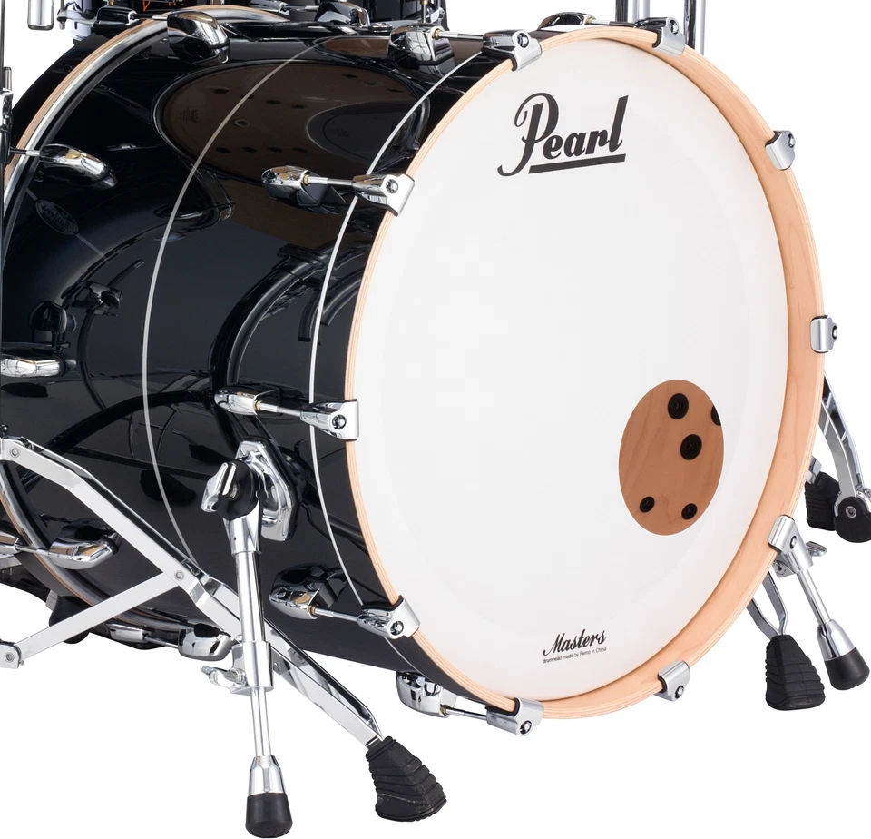 Басовый ударный барабан Pearl Masters Maple Complete Quicksilver Black 22x18 дюймов | без крепления - Изображение 1 из 1