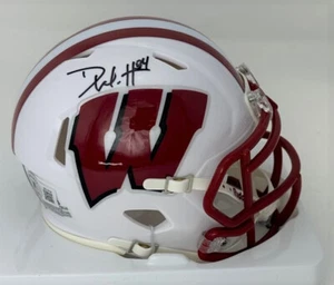Badgers DEREK WATT Signed Riddell Speed Mini Helmet AUTO - Steelers - BAS - Picture 1 of 1
