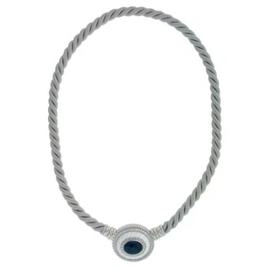 Judith Ripka Onyx Perlmutt große magnetische Sterling Silber Halskette - Bild 1 von 2