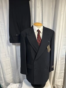 Calvin Klein Mens NEW Double-Breasted Suit 39R Made In USA New With Tags - Picture 1 of 13