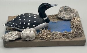 Hand Crafted Miniature Loon Decoy Figure