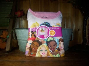 DISNEY PRINCESS GIRLS 2 PIECE FLANNEL LONG SLEEVE PAJAMA SET SIZE 6-6X SLEEPWEAR - Picture 1 of 1