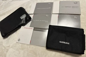 2014 Nissan Versa Sedan Owners Manual with Canvas Case & Leather Zip Pouch - Picture 1 of 3