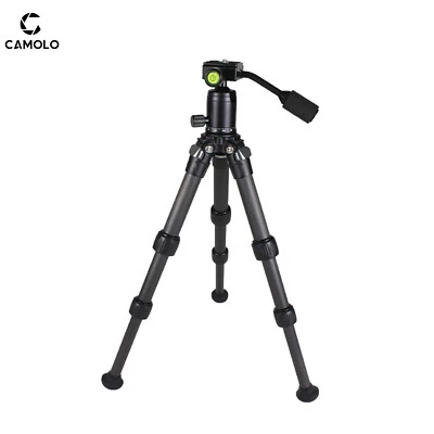 3 Abschnitt Mini Kohlefaser Stativ Ständer mit Kugelkopf für DSLR Kamera - Bild 1 von 4