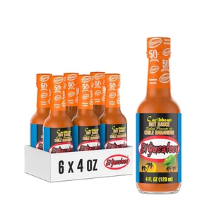 El Yucateco Caribbean Habanero Sauce, 4 Oz., 6 Pack, 7,000 Average Scoville - Picture 1 of 12