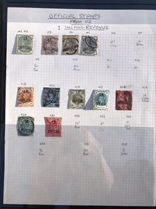 GB Victorian And Edwardian Officials Stamp Collection On Pages - Picture 1 of 3