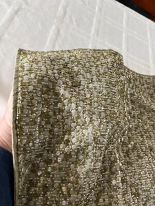 NWOT Pair Green/Silver Beaded & Sequined 16” Square Pillow Cover Sham - Picture 1 of 6