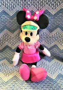Disney Minnie Mouse Traje de Jugador de Tenis 11" Vestido Rosa Felpa y Visera Verde  - Imagen 1 de 2