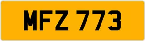 MFZ 773 M 3x3 DATELESS PRIVATE NUMBER PLATE MAT MATT MARK MICK MIK MIC MEL MAX - Picture 1 of 1