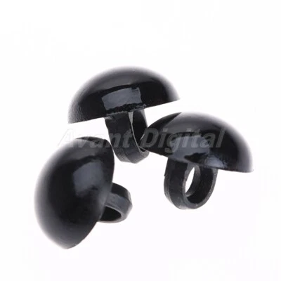 100X DIY Bear Doll Eyes Type Mushroom Domed Round Buttons Sewing Shank Craft - Image 1 of 4