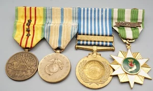 Korean War - Vietnam War Service, Armed Forces Reserve EGA Medals Bar Lot Of 4 - Picture 1 of 2