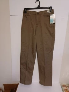 Vintage Lee Womens Olive Plain Front Relaxed Stretch Comfort Pants size 10 Med - Picture 1 of 6