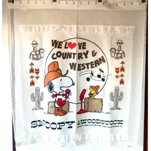Peanuts Snoopy & Woodstock Gobelin Vorhang Noren Cowboy Retro sehr selten - Bild 1 von 7