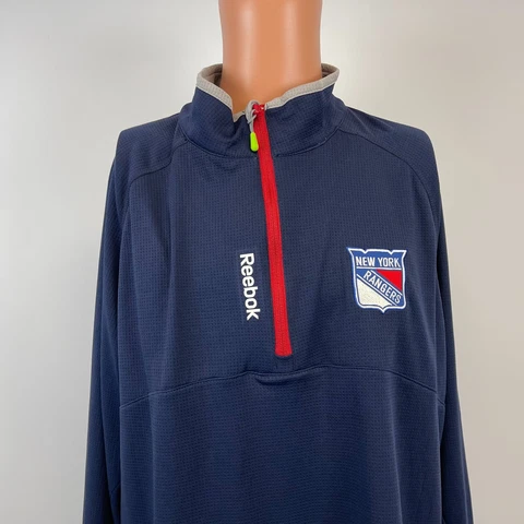 Reebok New York Rangers Quarter Zip Performance Jacket NHL Center Ice Hockey XL Cover