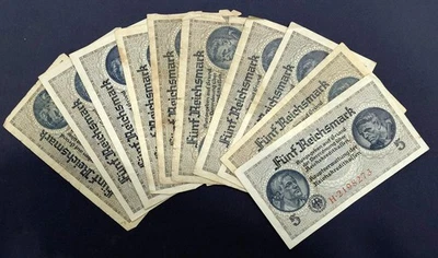 Germany Banknote 5 Reichsmark 1940-1945 (Lot 10 pieces) - Image 1 of 4