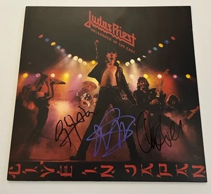 Judas Priest Rob Glenn & Ian Autografiado Firmado Unleashed LP Certificado Beckett - Imagen 1 de 4