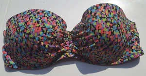 Victoria Secret Underwire Lined Bandeau Bikini Top Size 36D Multicolor - Picture 1 of 4