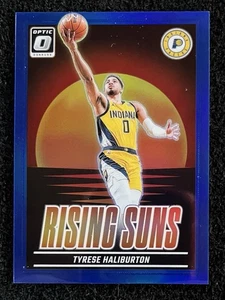 Donruss Optic Tyrese Haliburton Pacers Rising Suns 2024-25 AZUL SP/49 #16 - Imagen 1 de 2