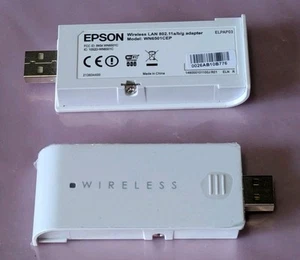 Epson Powerlite Projector Wireless LAN 802.11a/b/g USB Adapter WN6501CEP ELPAP03 - Afbeelding 1 van 1