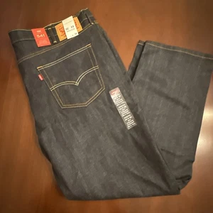 Levis 541 Jeans W44 L30 Mens Dark Denim Athletic Straight Stretch Denim - Picture 1 of 11