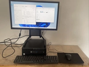 HP ProDesk 400 G3 SFF PC Setup i5-6400 120GB SSD 8GB RAM 11 Pro + 21.5” Asus - Picture 1 of 17