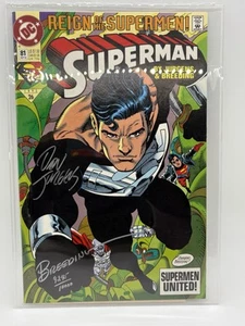 Superman #81 Reign Of The Superman Signed by Dan Jurgens & Brett Breeding w/COA - Picture 1 of 9