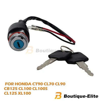 Fit Honda CL70 CT90 CL90 CB125 CL100 CL100S CL125 XL100 Ignition Key Switch US - Image 1 of 4