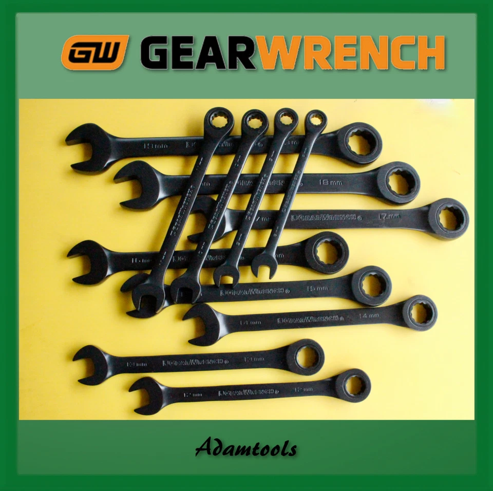 GearWrench Completely Black Ratcheting Combination Spanner Metric, Choose - image 1 of 1