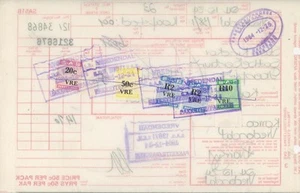 South Africa document S.A.R. railway stamps Vredendal VRE revenues 1984 fiscal - Picture 1 of 1