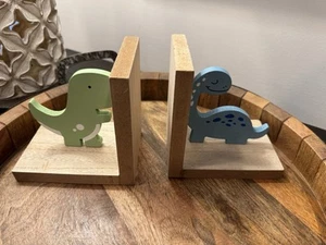 Bookends Wooden Dinosaurs, Excellent - Picture 1 of 5