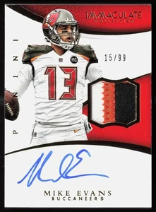 2015 PANINI IMMACULATE COLLECTION MIKE EVANS PATCH AUTO /99 #ISP-ME - Picture 1 of 2
