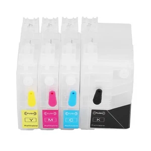 4 Pcs Tintenpatrone Magenta Blau Gelb Schwarz Glatt Klarer Druck Nachfüllpa UB - Afbeelding 1 van 24