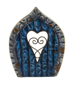 Fountasia Cute Fairy Door with Heart Window Metal Garden Ornament Perfect For... - Picture 1 of 1