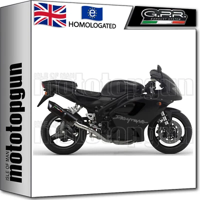 GPR HIGH EXHAUST HOM FURORE BLACK TRIUMPH DAYTONA 955 2003 03 2004 04 2005 05 - Image 1 of 3